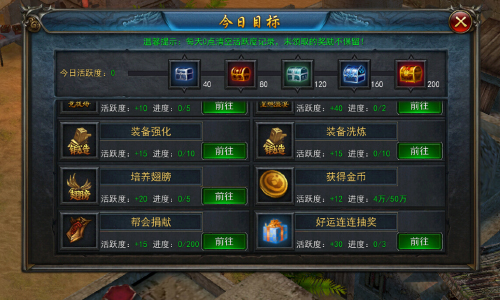 宝箱每天开 《天天烈火》活跃度介绍