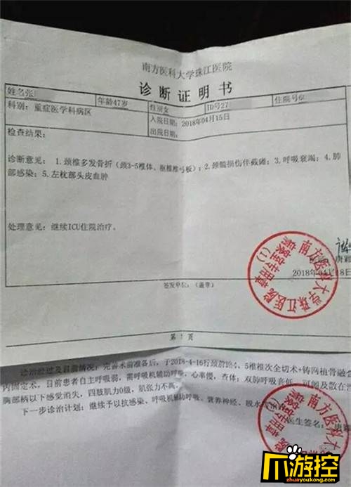 悲剧了!天降大狗砸中路人 狗没事人却砸断颈椎住进ICU2