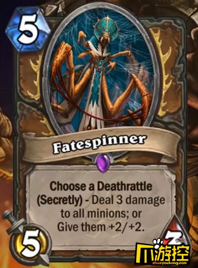 炉石传说冰封王座德鲁伊新卡fatespinner怎样纺命蛛女职业紫卡属性