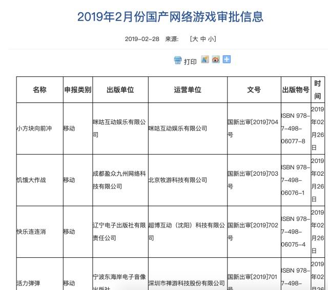 第七批游戏版号